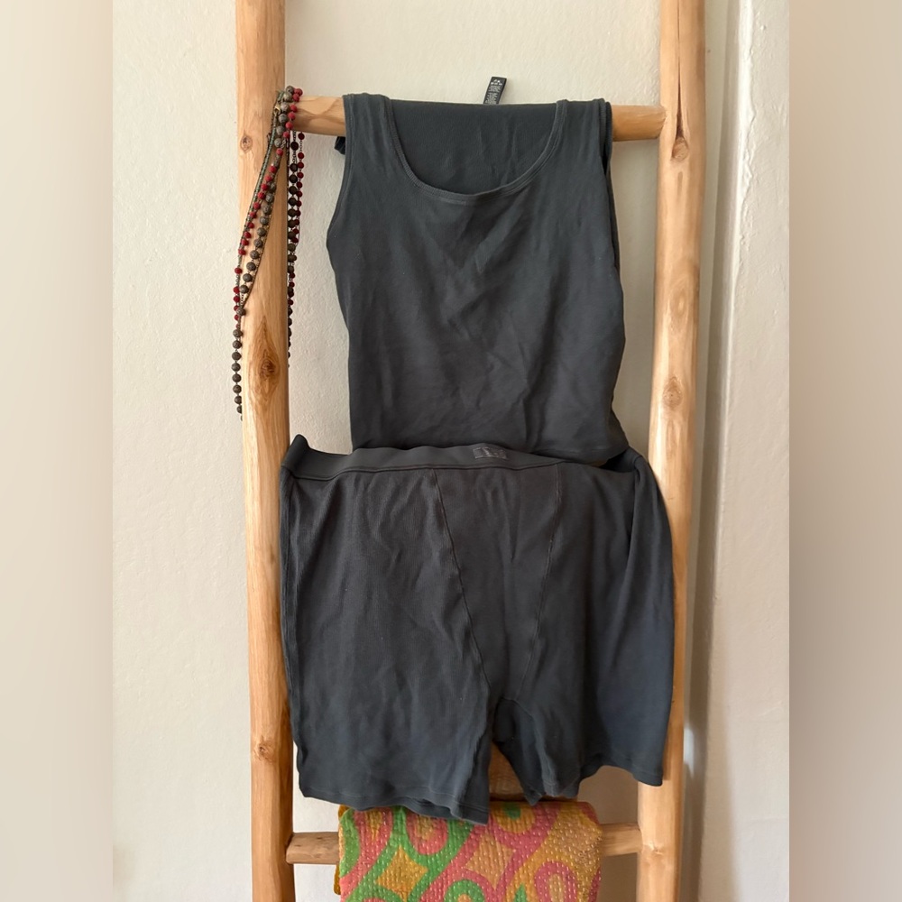 SKIMS grey  Pajama Set